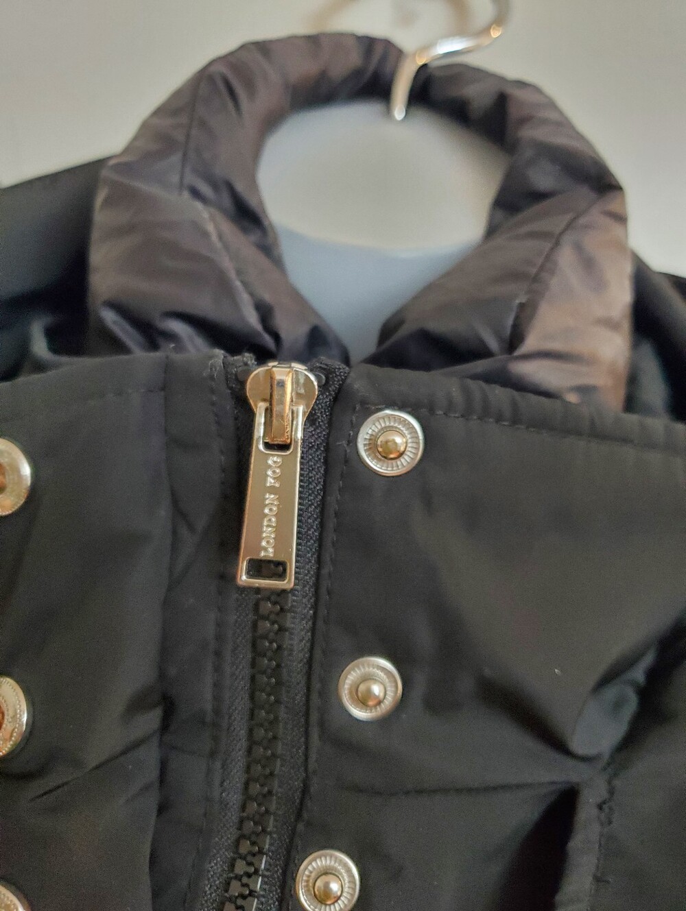 London Fog Black Hooded Parka Small - Picture 10 of 12